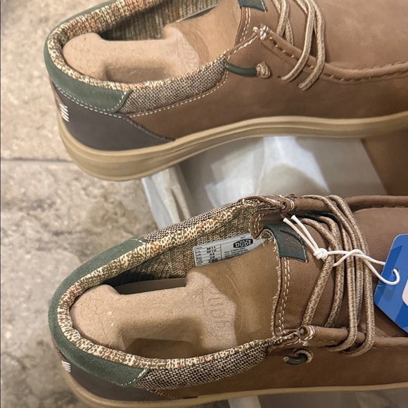 Hey Dude Tan and Green Lace-Up Shoes - Picture 4 of 4